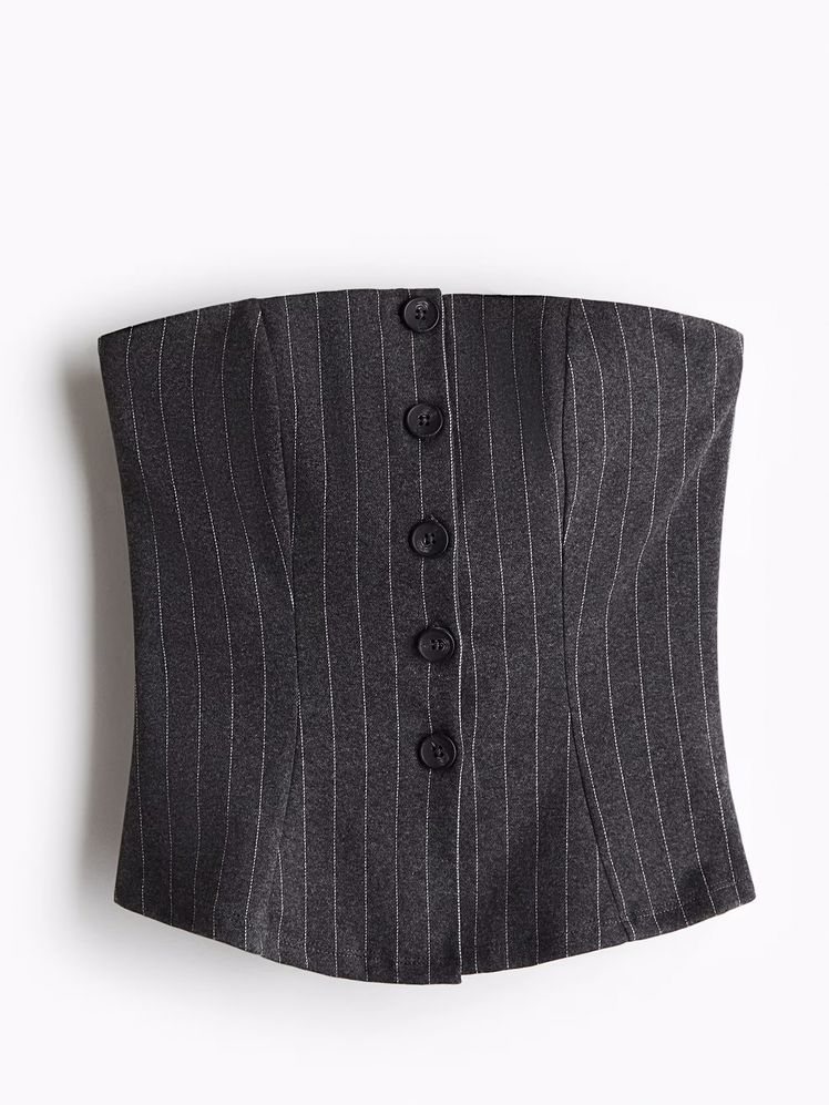 bandeau weste mir nadelstreifen von h und m